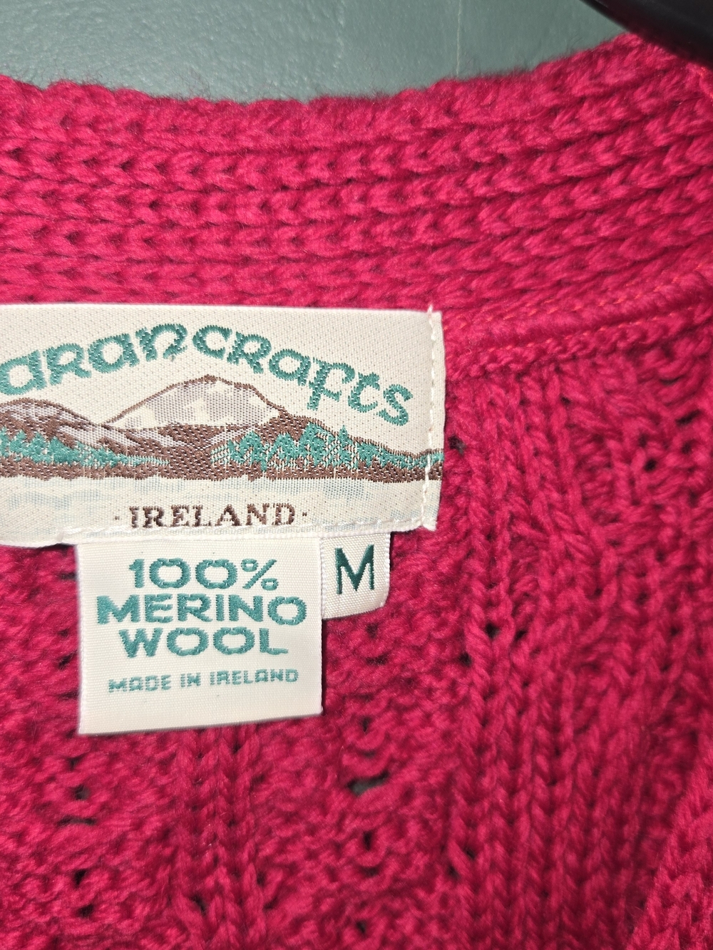 Aran Crafts Women's Merino Wool Sweater – Red, Made In Ireland